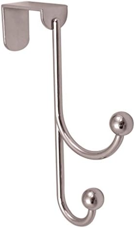 2 Polished Chrome Ball Hooks Over The Door Hanger 20 x 155mm