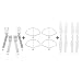 Produktbild 4 STÜCKEFahrwerk Stativ + Faltbares Propellerteil für XIAOMI FIMI X8 SE RC DroneJSxhisxnuid (Weiß)