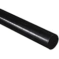 HDPE High Density Polyethylene Round Rod, Black 20mm Diameter x 300mm Long Grade A PE 500
