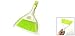 Plastic Windowsill Floor Cleaning Broom Brush Dustpan Set Beige Green