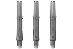 PerfectDarts 1 SET L STYLE L-SHAFT LOCKED STRAIGHT DART STEMS MIDI 260 CLEAR BLACK