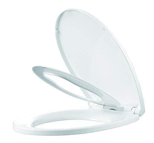 Ultra White Family Soft Slow Close Toilet Seat Quiet With Easy Quick Release Top Fixing Tight Adjustable Hinges Oval Anti Bacterial For Uk Toilets