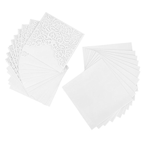 LUOEM Hochzeitskarten Einladungenskarten mit Umschläge Europäischen Stil - 7