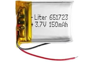 Bateria 651723 LiPo 3.7V 150mAh 0.555Wh 1S 5C Liter Energy Battery Akumulator dla Elektroniki ładowalny litowy polimerowy telefon - Nie nadaje się do sterowania radiowego 25x17x7mm (150mAh|651723)