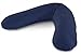 Theraline The Original 190 x 38cm Maternity and Nursing Pillow including Cover (Dark Blue Jersey)