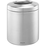 Brabantia 297960 - Cubo de basura para encimeras de acero inoxidable, color gris metalizado