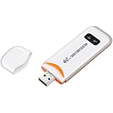KuWFi LTE Surfstick, 100Mbps USB Dongle 4G/3G Auto WiFi Router Wireless Netzwerk Hotspot Mit SIM Karte Slot Arbeiten Sie mit O2/Telekom/Vodafone SIM Karte (SIM Karte nicht im Lieferumfang enthalten)