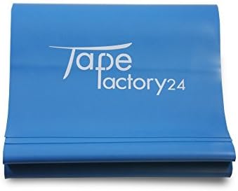 Tapefactory24 Resistance Band with 2 m length – Available in 4 Different Sizes, Resistance Band for Men & Women, Ideal for Yoga, Pilates, Gym, schwer in blau