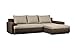 Produktbild Cavadore Ecksofa Leriot / Sofa mit Strukturstoff / Longchair rechts oder links montierbar / Inkl. drei Rückenkissen / Größe: 262 x 86 x 163 cm (BxHxT) / Braun - Hellbraun