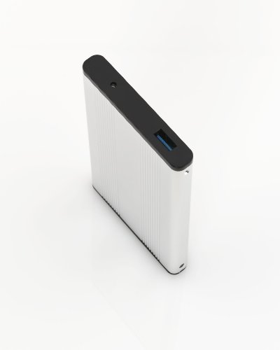 deleyCON 2,5“ Externes Gehäuse USB 3.0 für SATA I/II/III Notebook Festplatten und passend für jede SSD – Silber – stabiles Aluminium Gehäuse Festplattengehäuse – optimale Kühlung der Festplatte - 4