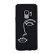 Produktbild Everainy Kompatibel für Samsung Galaxy S9 Hülle Silikon Bumper Gummi Kreativ Neu Cover Hüllen Galaxy S9 Handyhülle Einfach Stoßfest TPU Stoßstange Schwarz Schutzhülle (Gesicht)