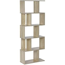 ts-ideen - Étagère design étagère haute bibliothèque étagère CD DVD rangement bois chêne Sonoma 160,5 x 60 cm