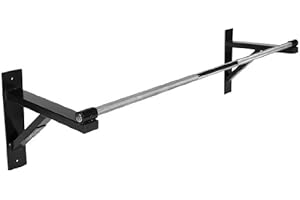 BAD COMPANY Deluxe Barre de traction Noir Professional Line de matériel de fixation pour le montage mural et instructions de 61 BCA