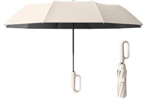 ERISED'S BIFROST Regenschirm groß, 10 Rippen,Sturmfest –Automatisches Öffnen/Schließen, Golf Umbrella, Freien UV Schutz Faltender Sonnenschirm Taschenschirm UPF 50, Karabinergriff für Herren und Damen