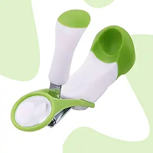 Baybee Baby Nail Clipper with Magnifier Safety Nail Cutter Toddler Infant Scissor Manicure Pedicure Care Pack of 1 (Green)