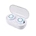 Produktbild Bluetooth Kopfhörer in Ear,Ture Bluetooth 5.0 Sport Headset Kabellos TWS Ohrhörer Sportkopfhörer, Wasserdicht HiFi Stereo-Minikopfhörer Noise Cancelling Earbuds mit Mikrofon für Android iPhone (Weiß)