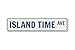 Produktbild prz0vprz0v Island Time Ave Sign, Custom Beach Street Sign, Ocean Lover Gift, Beach House Decor, Metal Sea Home Decoration Quality Aluminum 4"x18"