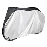 Protección fuerte: tela de nylon 190T de alta calidad, doble costura, alta densidad y durabilidad. La cubierta es resistente y resistente al agua para proteger su bicicleta de la lluvia, el polvo, el sol y los arañazos.
