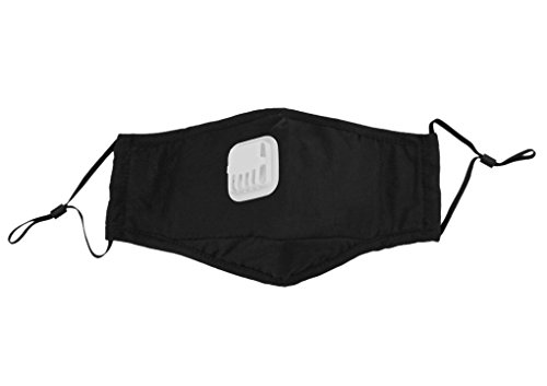 Preisvergleich Produktbild 3er Set Mundschutzmaske Baomwolle Aktivkohle Staubmaske wiederverwendbar Gesichtsmaske inkl. PM 2.5 Filter Anti-Beschlag Atemschutzmaske mit austauschbarer Filter schwarz