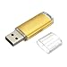 Produktbild Zolimx USB 2.0 Metall Blinken Speicherstick Lagerung Daumen U Scheibe 1GB/ 2GB/ 4GB/ 8GB/ 16GB/ 32GB (32GB, Gold)