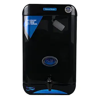 Arroser Pure Water Purifier New Tech Alkaline b12 With Copper Effect RO+ UV + UF + MTDS controller 13 ltr With ORP AQUA Glory Black Premium Wall Mount (Made In India)