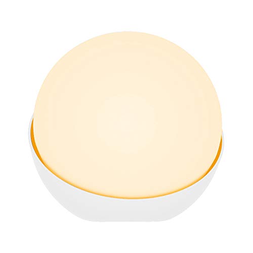 YSBER Silikon Perle Nachtlicht Tischlampe USB Ladeschalter Taste Stil Zwei Farben Warmes Licht Weißes Licht Perfekt für Schlafzimmer, Wohnzimmer und Ausstellungshalle (Weiß)