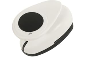 Paperfuel Vaessen Creative Perforatrice Ronde, Cercle, 5 cm, Jumbo+, 1 Pièce, jusqu'à 160g, pour Loisirs Créatifs et Scrapbooking, Black/White