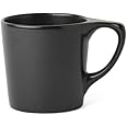 notNeutral LINO Porcelain Coffee Cup for Personal, Restaurant, Commercial Use - Single Mug (Black, 12 oz.)