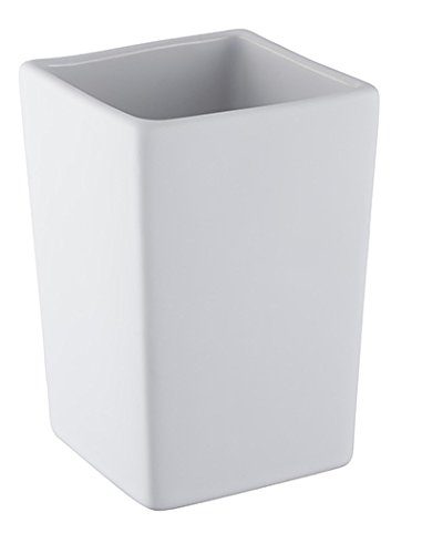 Nizza Mare Free Standing Collezione Pure Design Bicchiere di Vetro, Colore: Bianco, 8 x 8 x 11 cm