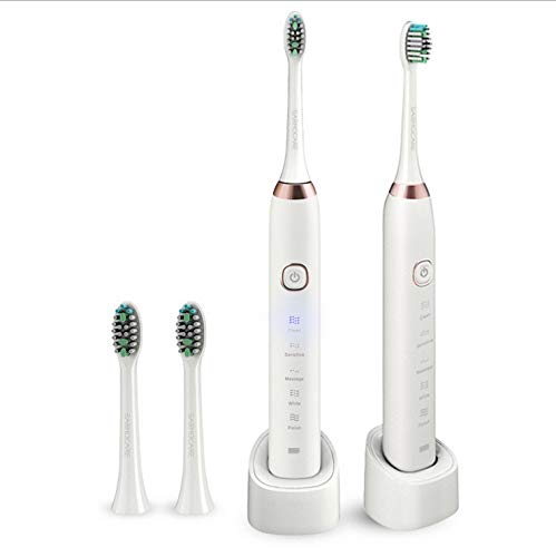 Preisvergleich Produktbild Automatische elektrische Ultraschallzahnbürste mit Fünfgang-Induktionsladung, weiß