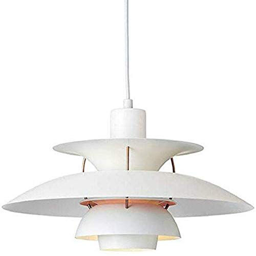 Nordic PH5 - Lámpara colgante de araña de metal E27 de colores, lámpara colgante para cocina, accesorios, restaurante, iluminación de techo 11,8 pulgadas