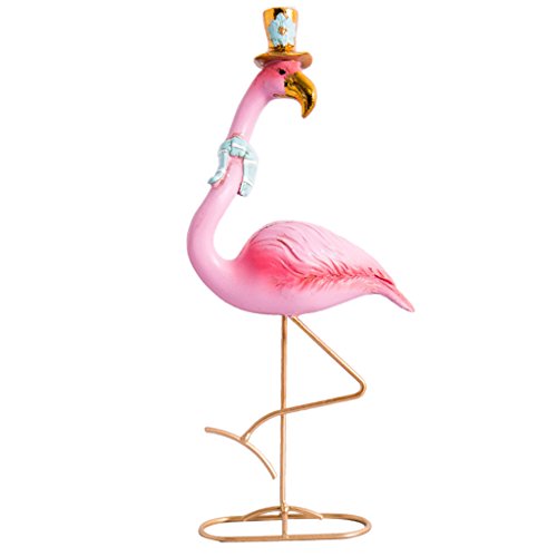 Preisvergleich Produktbild SunniMix Rosa Flamingo Tisch Figur Dekofigur, Sommer Frühling Dekoration - B