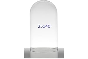 Chianese Campana Cupola in Vetro 25x40 cm | Teca Espositiva Trasparente | Campana di Vetro Grande per Decorazioni Centrotavola ed Esposizioni Eleganti