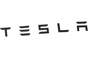 DSFG Kompatibel mit Tesla Model 3/S/X/Y Hecktür mit Buchstaben Heckzeichen, Tesla-Logo 3M Heck Rückseite (fit Schwarz)