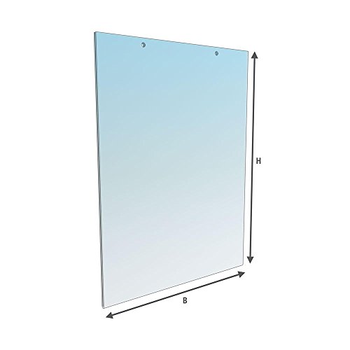 Sparset – Vorteilspack – 5 x Acrylglastasche – Plakattasche DIN A4 Querformat mit 2 Bohrungen inkl. 10 Haken zum Aufhängen – Querformat DIN A4 – Acrylglas Plakattaschen - 3