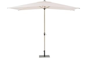 Hespéride - Parasol Droit Rectangulaire Loompa Argile - 3 x 2 m - Inclinable, Déperlant, Résistant UV, Aluminium - Pour Jardin, Terrasse, Balcon