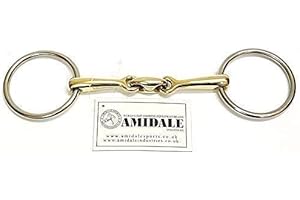 Amidale LOOSE RING LOZENGE FAT LINK COPPER MIX SNAFFLE HORSE BIT S/S GERMAN SILVER BNWT (5.50)