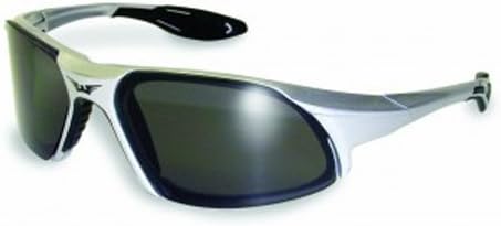 Global Vision Eyewear Code-8 Series Sunglasses with Silver Frame and Smoke Safety Lenses
