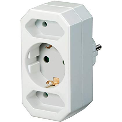 Price comparison product image Brennenstuhl 1508050 Adapter Schuko Euro 2 + 1 (White)