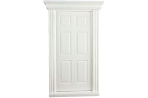 Melody Jane Dolls House White Plastic 6 Panel Georgian Door 1:24 Scale DIY Builders Age 14+