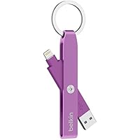 Belkin MIXIT Fashion - Cargador llavero de Lightning a USB, color púrpura