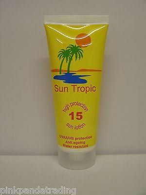5 X SUN TROPIC ANTI AGE WATER RESIST SPF 15 SUN LOTION 5 X 100ml