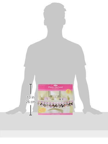 Glitzernde Fotogirlande zum ersten Geburtstag, Rosa - 3