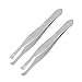 Gleader 2 Pcs Straight Tip Metal Eyebrow Tweezers Trimmers for Ladies
