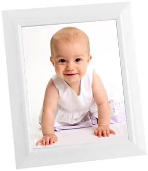 White Photo Frame - Picture Frame for 8x10 photos free-standing or wall mount