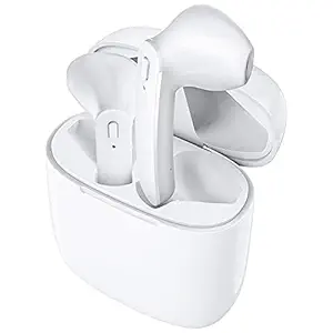 HST Enterprises Twins7s Truly Wireless Bluetooth In Ear Headset with Mic (Floral White)