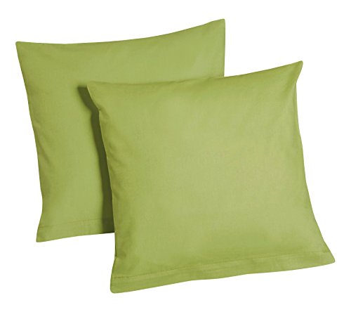 Kissenhüllen Kissenbezüge Renforcé 40×40 cm 2er-Set (Grün) - 2