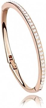 TTH Austrian Crystal Bangle Bracelet [Clever, Mixed Colors ] 18KGP Rhinestone