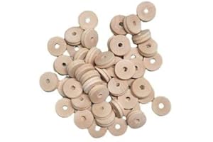 TRUSTLEAF 50 x 20mm Diameter - Birch Hardwood - Grooved Wooden Wheels