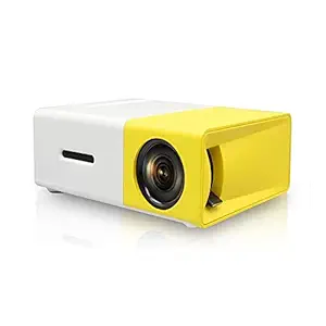 V.T.I. Mini Portable (600 Lumens Video 1080P)High Resolution LED Projector Yellow-White